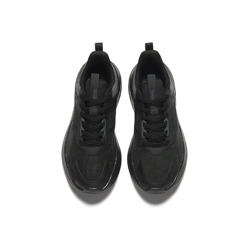 Anta Durable Breathable Low Top Running Shoes Men's Black-2