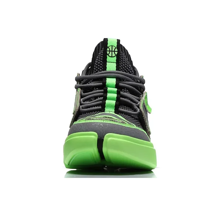 LiNing Essence ACE Vintage Basketball Shoes Men Mid Top Neon Green/Hey-4
