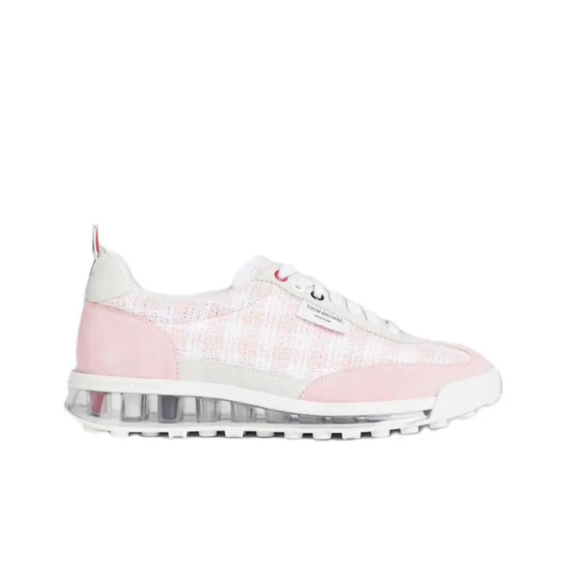THOM BROWNE Gingham Lace-up Sneakers-1