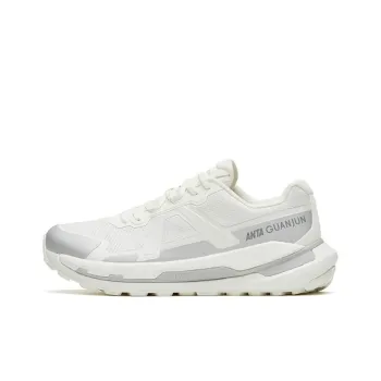 Anta Champion Lightning Trigger Lite Anti Slip Wear Resistant Low Top Running Shoes White Gray