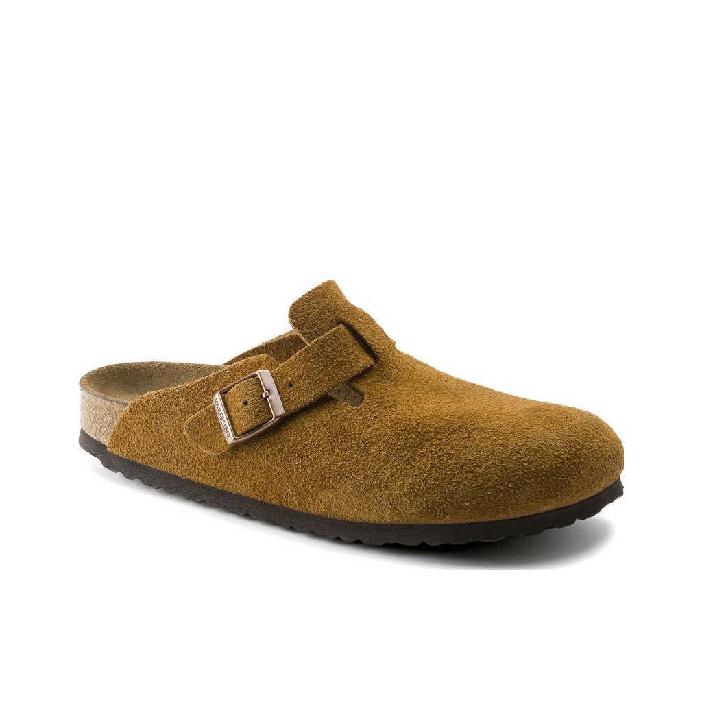 Birkenstock Suede Buckle Slippers Brown US M 3 - POIZON