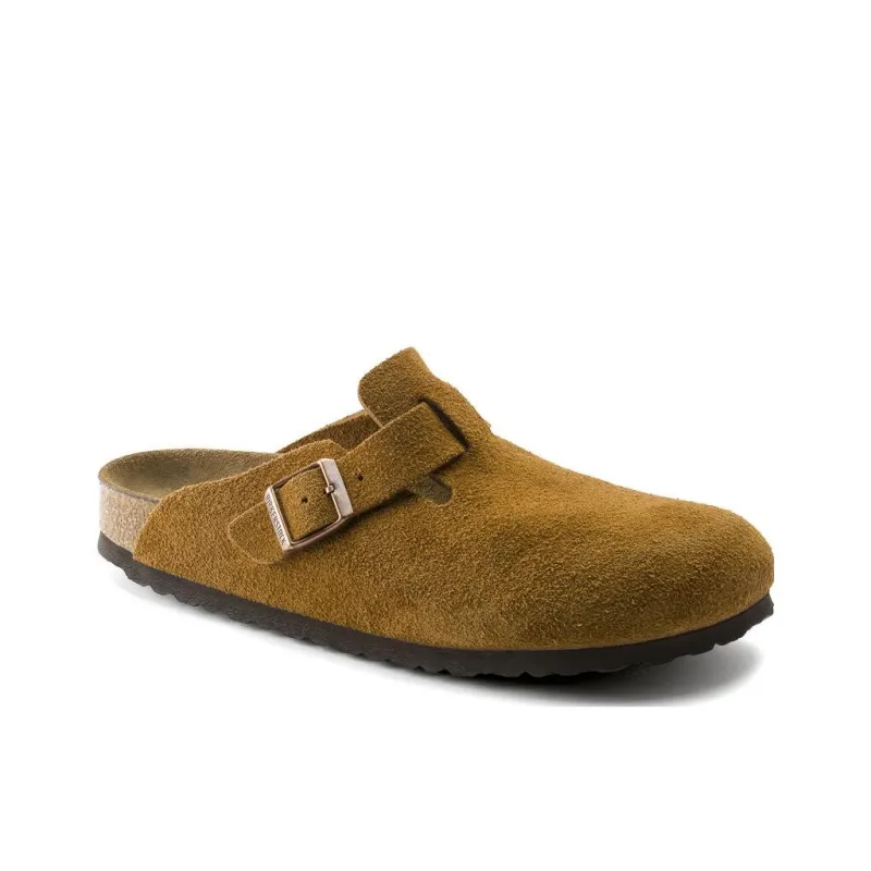 Boston Birkenstock Soft Footbed Suede 'Mink'-1