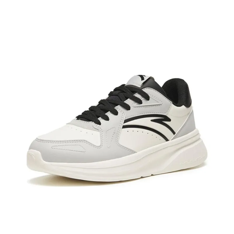 Anta Slip Resistant Cushioning Breathable Low Top Sports Casual Shoes Gray White-1
