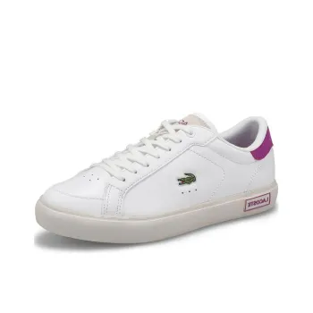 LACOSTE Low Top Skateboard Shoes Women's White Purple
