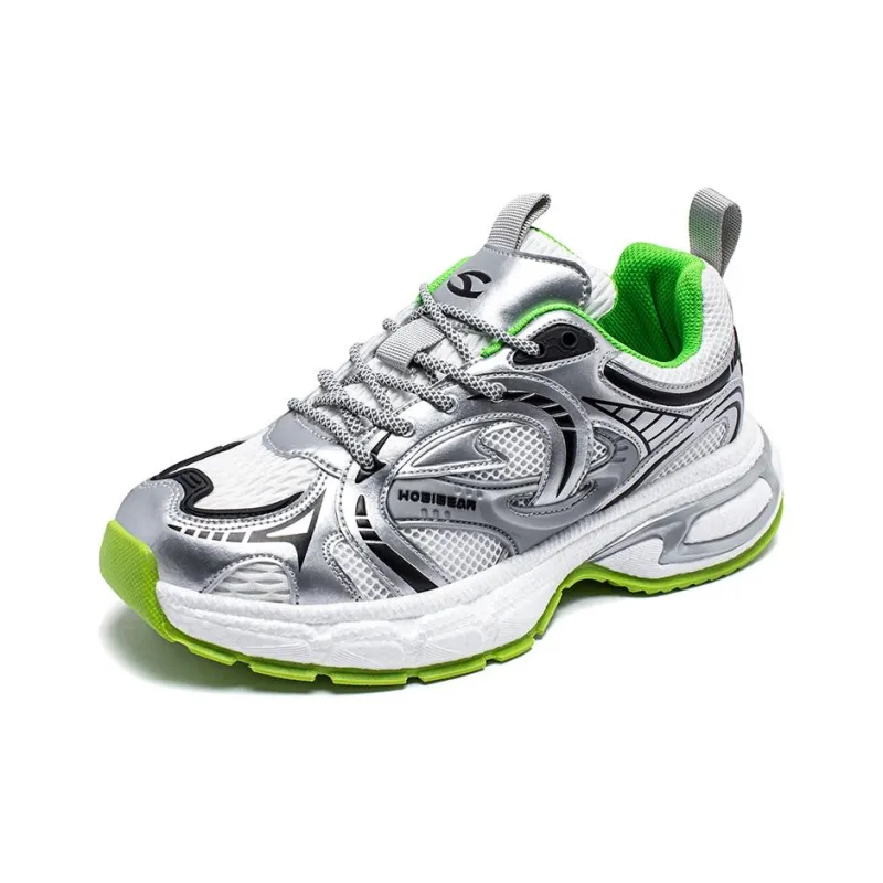 HOBIBEAR Cushioning Rebound Wear-Resistant Low-Top Casual Shoes Unisex Silver-5