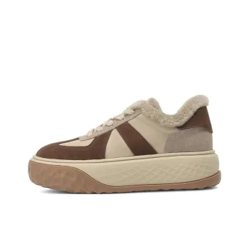 Rosa Bianca Warm Slip Resistant Low Top Casual Shoes Women's Apricot Coffee
