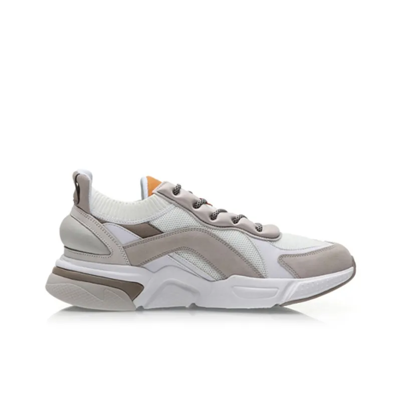 LiNing Non slip Lightweight Low Top Casual Shoes Men's Silver Fish Gray-1