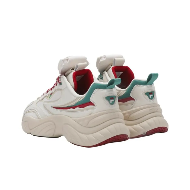 FILA FUSION Conch Good Luck Dumpling Anti Slip Wear Resistant Low Top Sports Casual Shoes White Gray Green-6