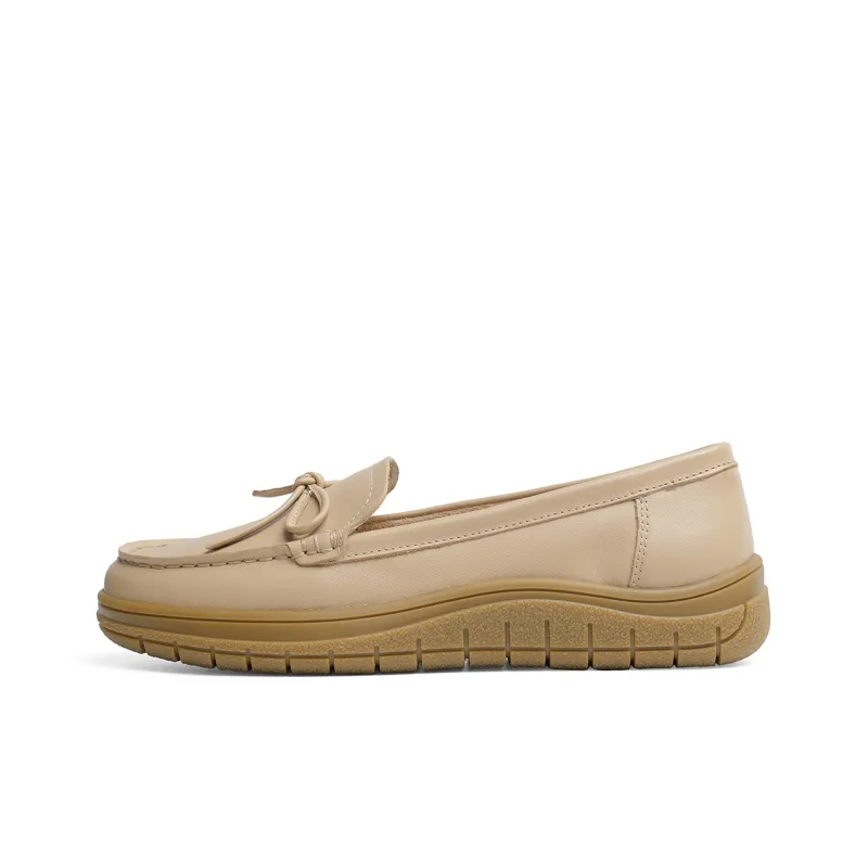 RED DRAGONFLY Gommino Loafers Small Leather Shoes Slip on Unlined Shoes Women's Black/Beige/Apricot-15