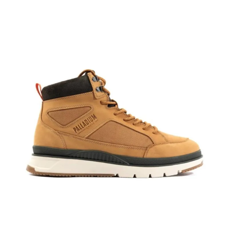 Palladium Anti Slip Wear Resistant High Top Skateboard Shoes Women's Light Brown-1
