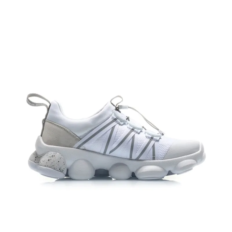 LiNing Cushioned Slip-Resistant Lightweight Low-Top Running Shoes Men's White-1
