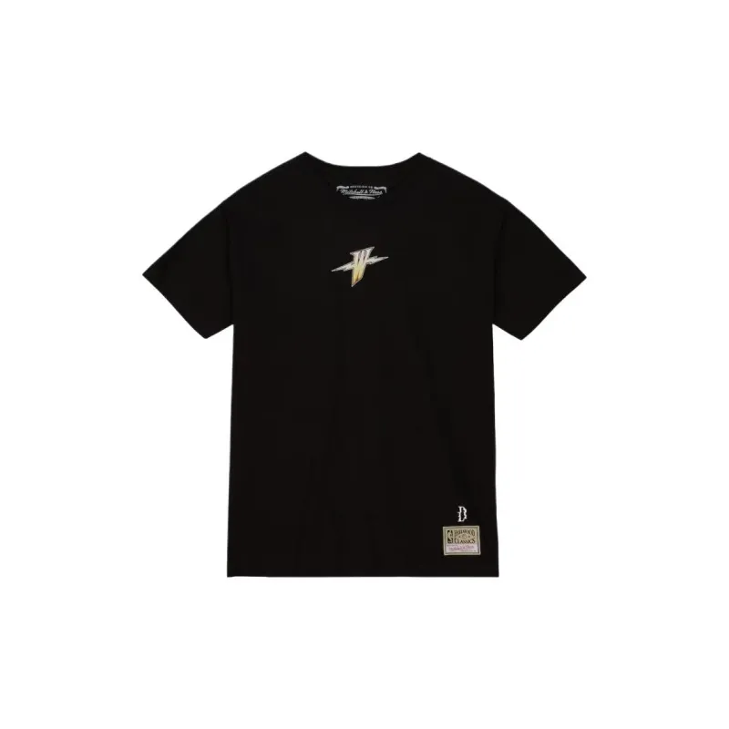 NBA Golden State Warriors Suga Glitch By Mitchell And Ness T-Shirt Men's Black-1