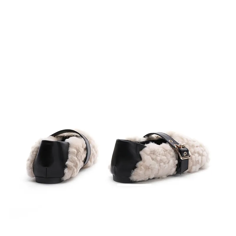 AITA Eta Low Top Flat Faux Fur Shoes Women's-13