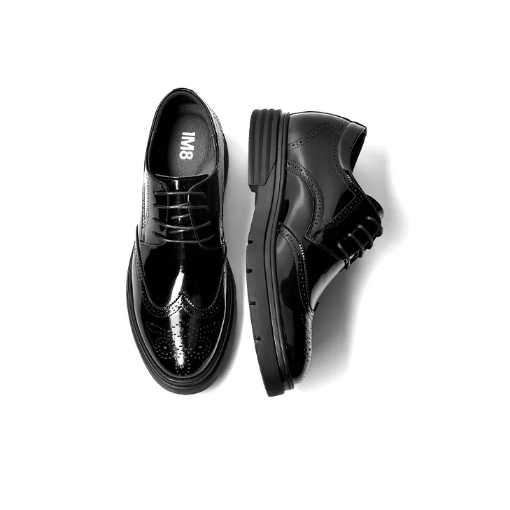 1M8 Men's Casual Shoes Men Low Top Black/Blue/Brown-6