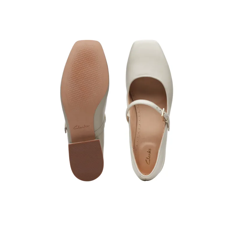 Clarks Mary Jane Shoes Women's White-3