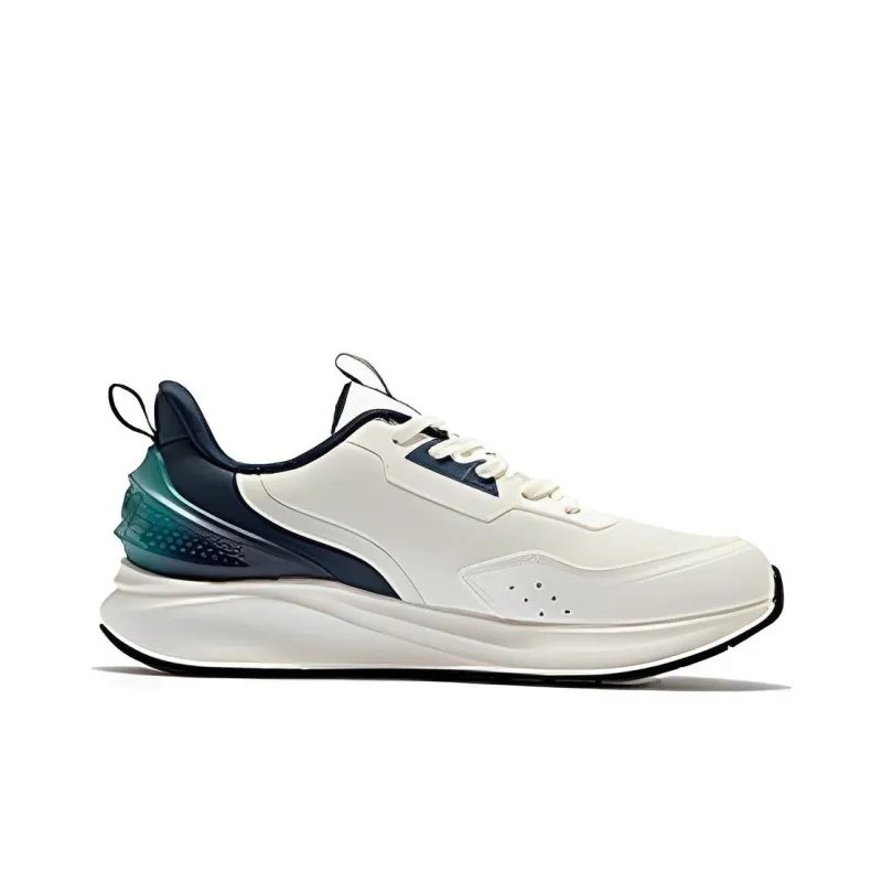 361° Cushioned Anti-Slip Wear-Resistant Water-Resistant Lightweight Warm Low-Top Running Shoes Men's White Blue-1