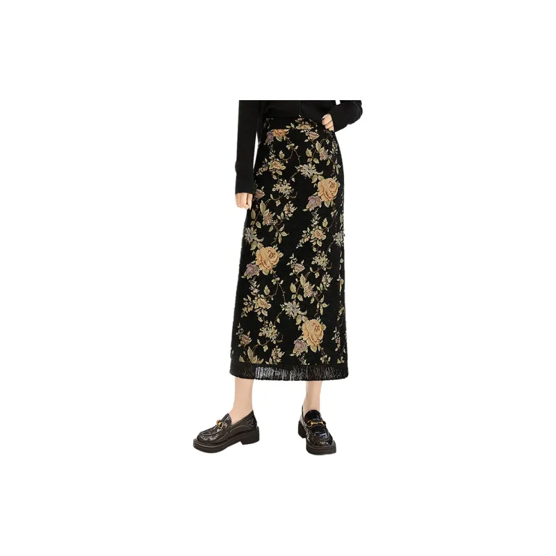 Cypress House Casual Long Skirt Women's Black-1