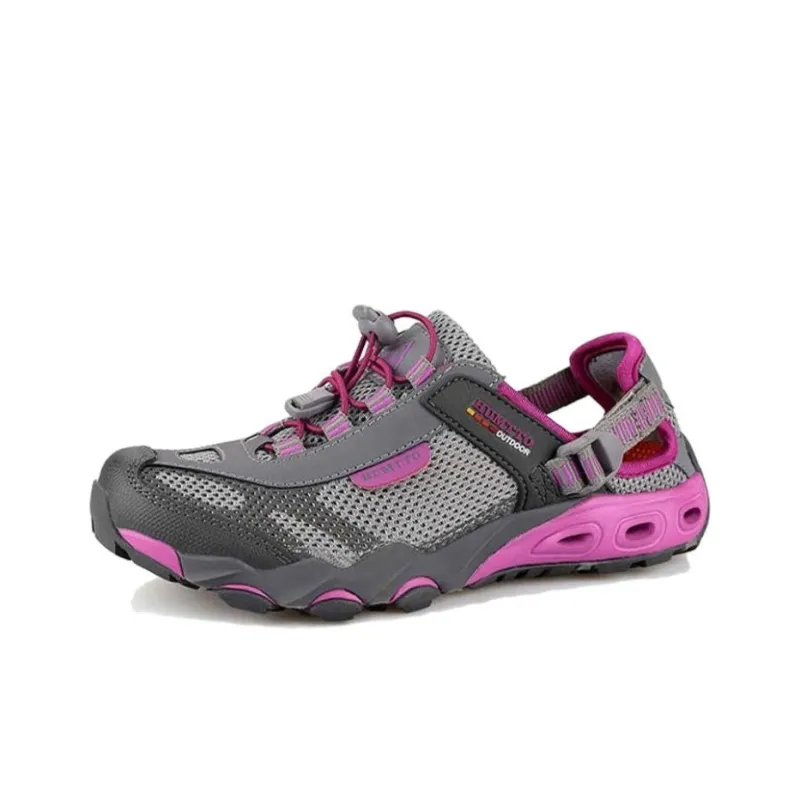 HUMTTO Cushioning Anti Slip And Wear Resistant Low Top Outdoor Shoes Women's Pink Purple-1