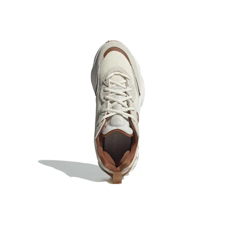 Adidas Originals Ozweego Anti Slip Wear Resistant Low Top Chunky Sneakers Unisex Beige White Brown-3
