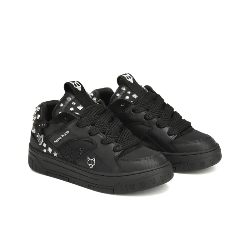 Naked Wolfe Hero Stylish Skateboarding Shoes Women's Black-1