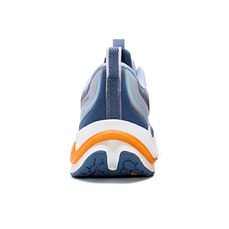 XTEP Cushioning Anti Slip And Wear Resistant Low Top Running Shoes Men's Gray Blue Orange-3