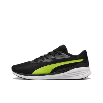 PUMA Night Runner V3 Anti Slip Wear Resistant Low Top Casual Running Shoes Unisex Black Green