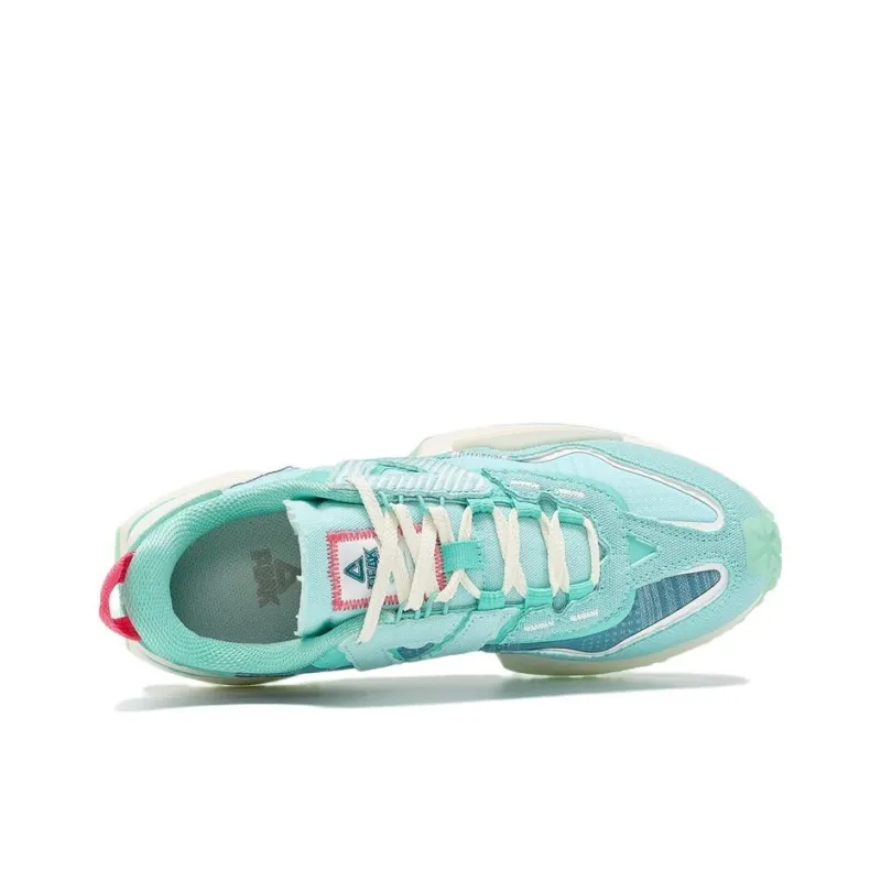 PEAK Taichi 70S Anti Slip Wear Resistant Low Top Sports Casual Shoes Women's Bright Fresh Green-2