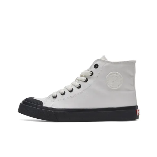 Rockfish Canvas Shoes Men High-Top White/Black