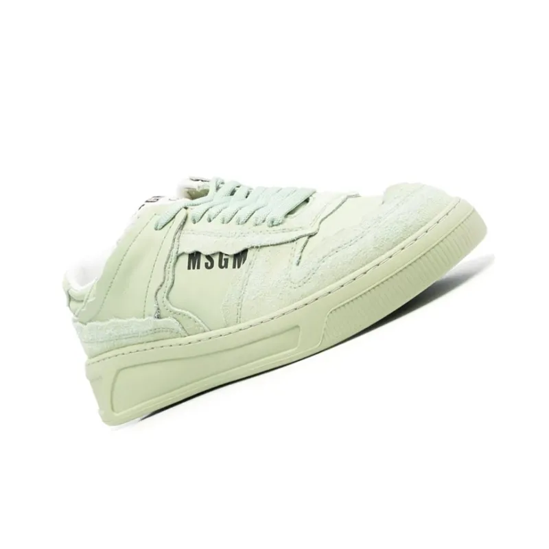 MSGM Wear-Resistant Low-Top Skateboard Shoes Men's Mint Green-2