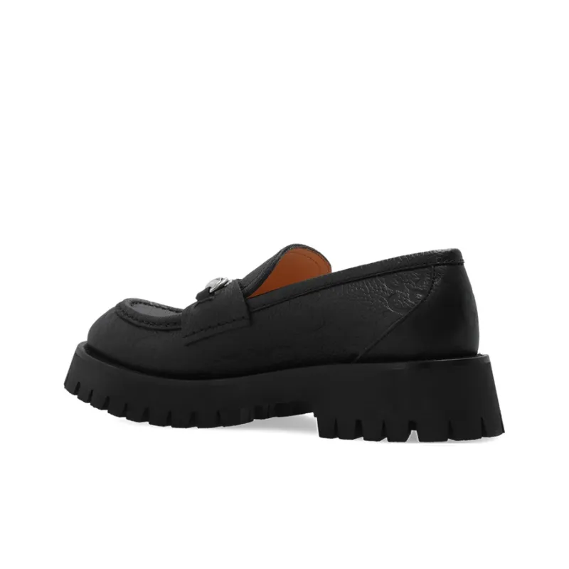 GUCCI GG Logo-debossed Lug Loafers-4