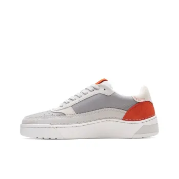 Clarks Stylish Skateboarding Shoes Men's Gray Red