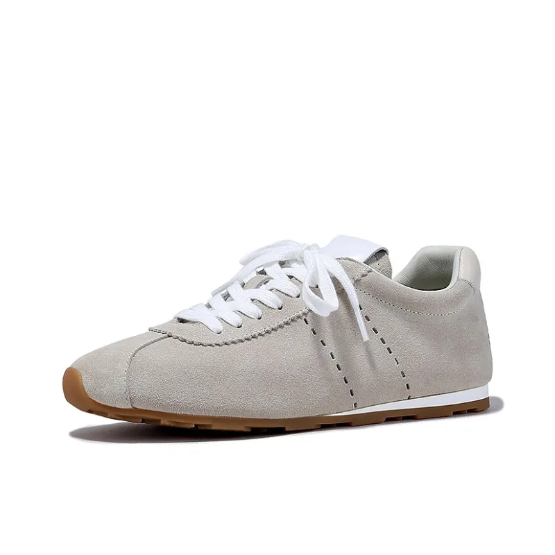 BELLALILY Low-Top Casual Shoes 1cm Women's Green Apricot Light Blue Dusty Pink-12