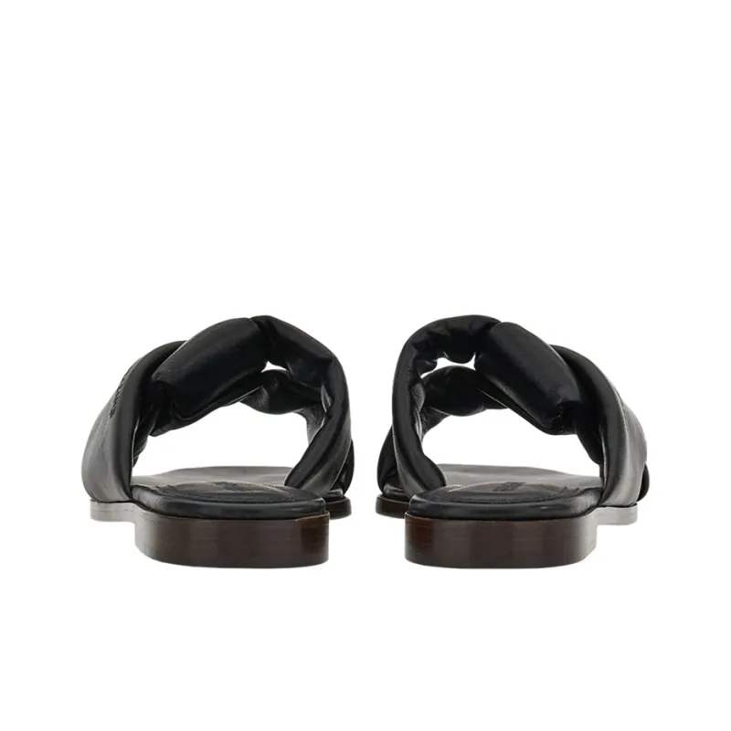 FERRAGAMO Knot-detail Leather Slides-4