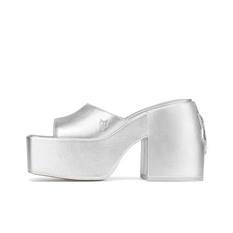 Naked Wolfe Fancy Other Slip-Resistant Slide Slippers Women's Silver-0