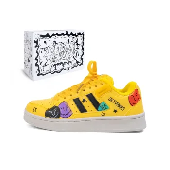 BOOM GUY Skateboard Shoes Unisex Low Top Yellow Black
