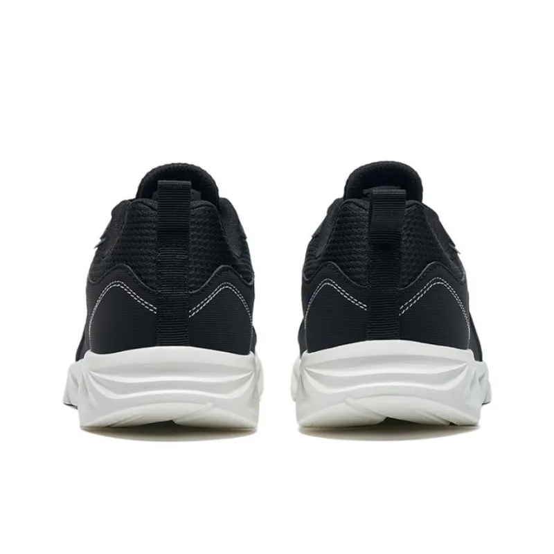 XTEP Anti Slip Wear Resistant Low Top Casual Running Shoes Men's Black White-2