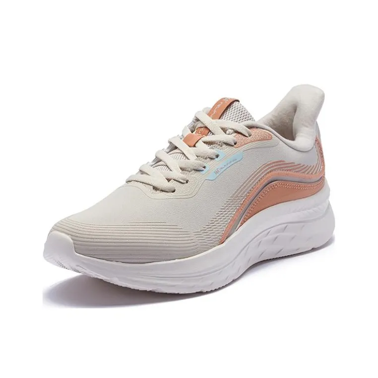 361° Slip Resistant And Breathable Low Top Running Shoes Women's Gray Orange-1