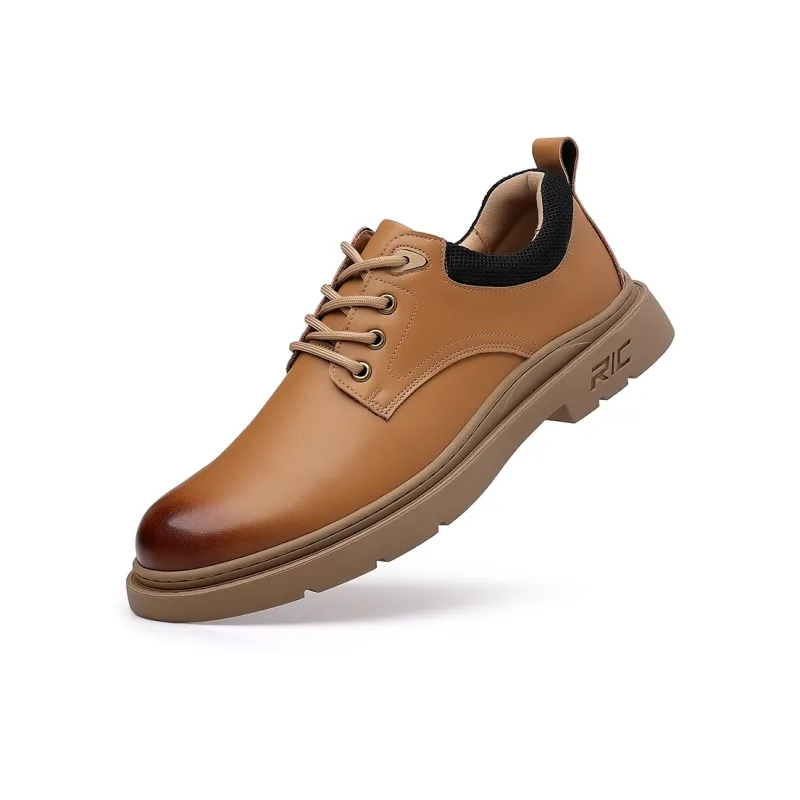 Poitulas Men's Casual Shoes Men Low Top Black, Brown-4