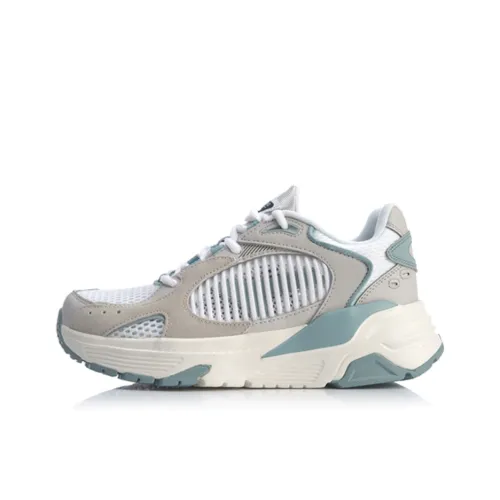 LiNing Breathable Low Top Casual Shoes Women's Light Gray Green