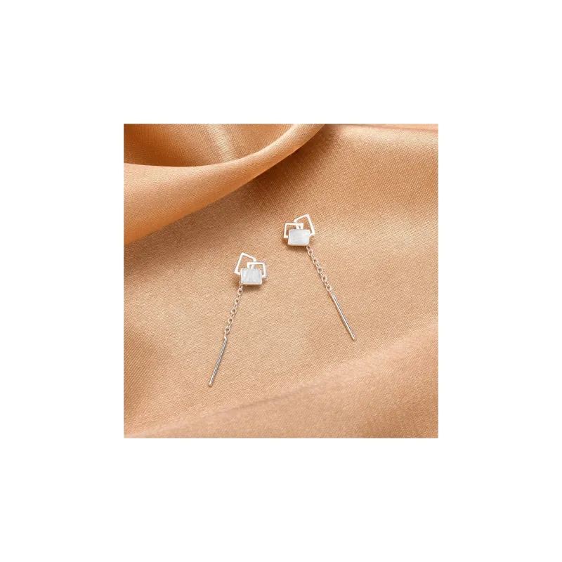 LIANDUO S999 Fine Silver Drop Earrings Women's-4