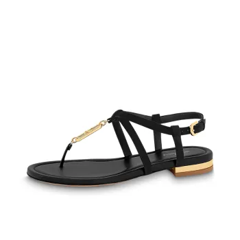 LOUIS VUITTON Dita One Strap Sandals Women's Black