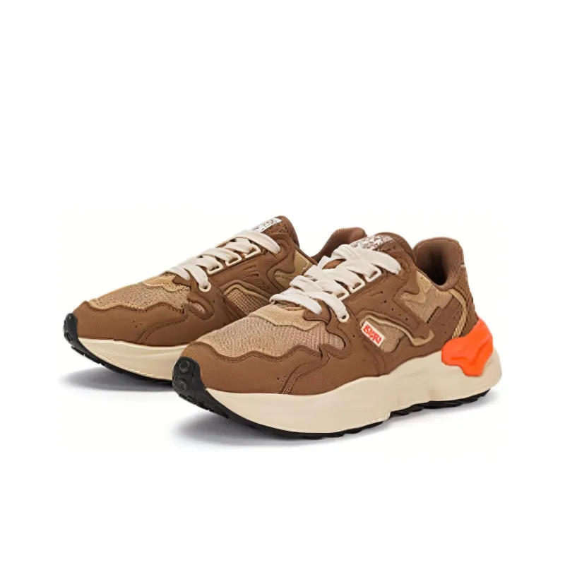 Kappa Durable Breathable Low Top Casual Running Shoes Unisex Brown-3
