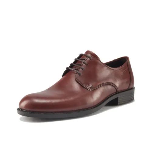 Ecco Dress Shoes Men Low Top Brown