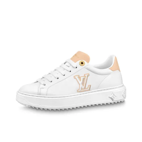 LOUIS VUITTON Time Out Low Top Skateboard Shoes Women's White