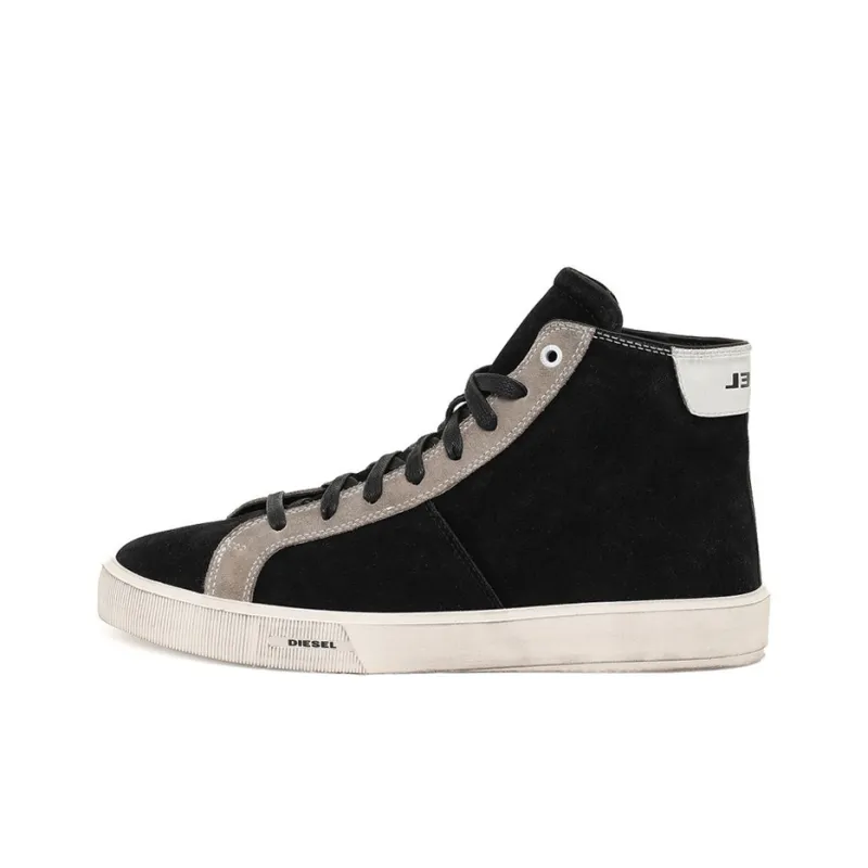DIESEL High Top Skateboard Shoes Men's Black-0