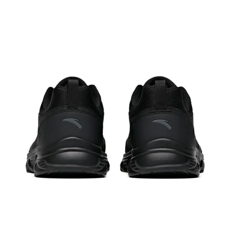 Anta Cushioned Anti Slip Wear Resistant Breathable Lightweight Low Top Running Shoes Men's Black-3