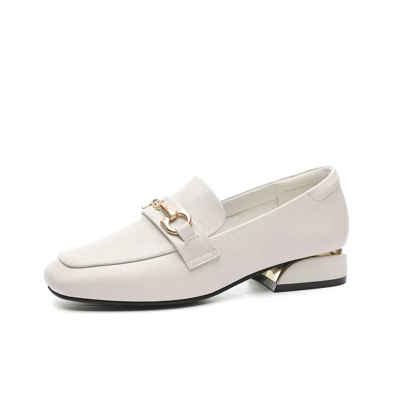 Golden Silk Rabbit Loafers Women's Black-10