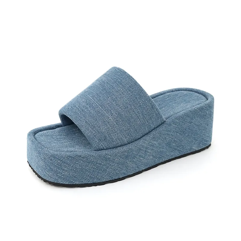 IN&IN Slide Slippers Women's Black/Blue-8