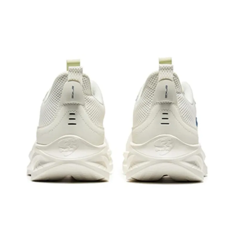 Erke Cushioning Anti Slip And Wear Resistant Low Top Running Shoes Men's White Green-3