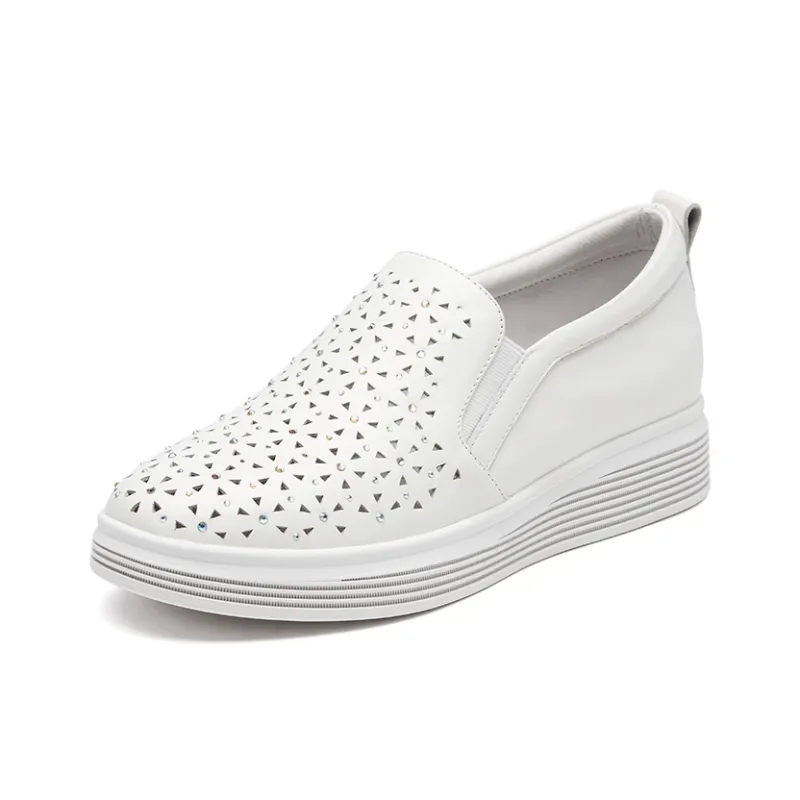 DG Wear-Resistant Lightweight Height Increasing Low-Top Casual Shoes 5cm Women's-1